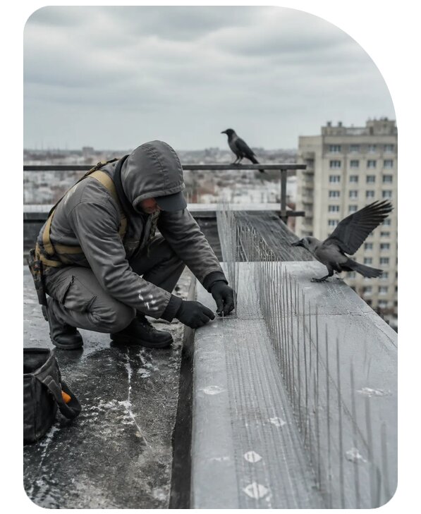 Защита от ворон под ключ в Раменском по цене от 5070 р. | Сенат-Рмн